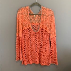 gimmick by BKE lace & crochet top